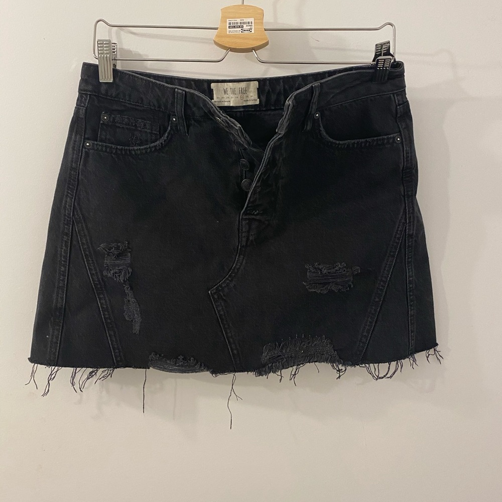 Free people mini denim skirt